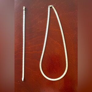 Elegant 18” Silver Necklace and Matching Bracelet